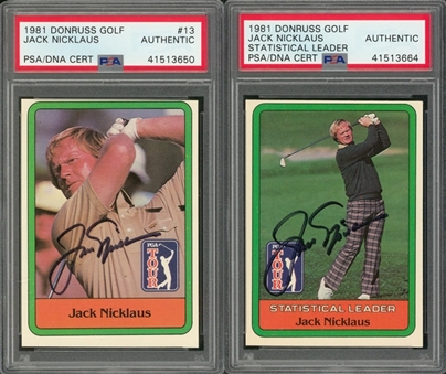 1981 Donruss Golf Signed Near Set (65/66) (Beckett PreCert)